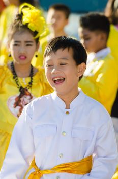 SINGBURI - NOVEMBER 27 : Parade for sporting day of The Anuban Singburi School on November 27, 2015 at Singburi, Thailand.