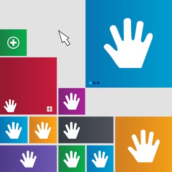 Hand icon sign. buttons. Modern interface website buttons with cursor pointer. illustration