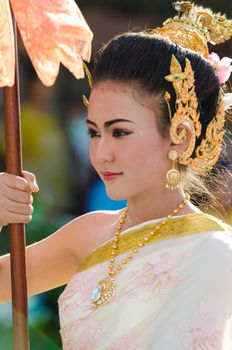 SINGBURI - NOVEMBER 27 : Parade for sporting day of The Anuban Singburi School on November 27, 2015 at Singburi, Thailand.