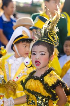 SINGBURI - NOVEMBER 27 : Parade for sporting day of The Anuban Singburi School on November 27, 2015 at Singburi, Thailand.