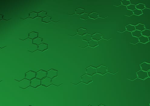 Background with structural chemical formulas. Concept of a chemical background.