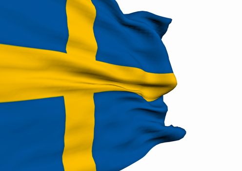 Image of a waving flag of Sweden