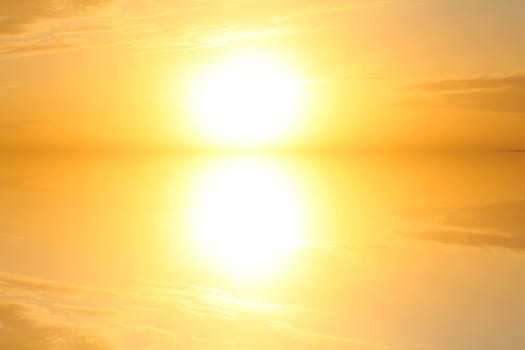 sunset on the sea