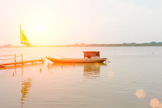 boat on the river