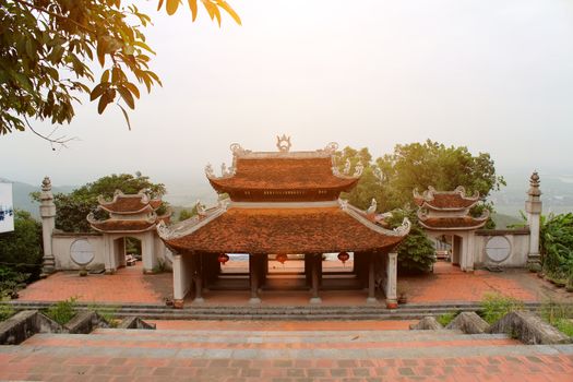 temple in the traditional architectural style of the east, Hai Duong, Viet Nam