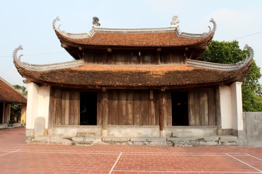 temple in the traditional architectural style of the east, Hai Duong, Viet Nam