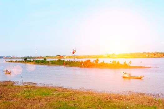 boat on the river