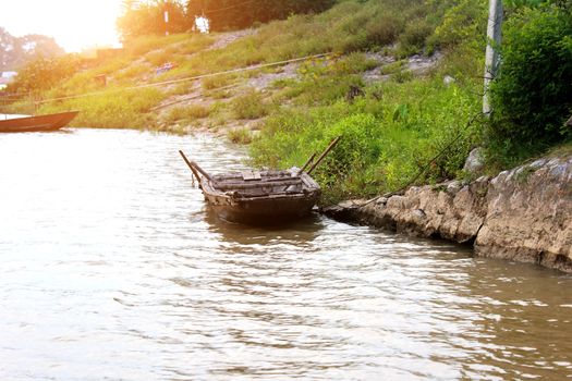 sunset on the river