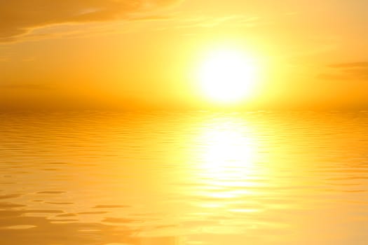 sunset on the sea