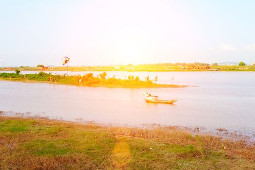 boat on the river