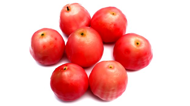 plums isolated on white background