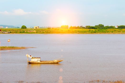 boat on the river