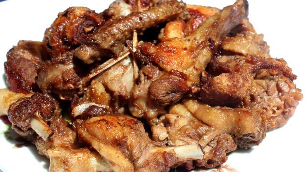 fried duck in honey