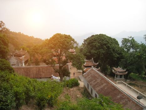 temple in the traditional architectural style of the east, Hai Duong, Viet Nam