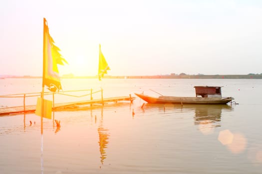 the boat on the river