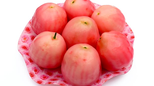 plums isolated on white background