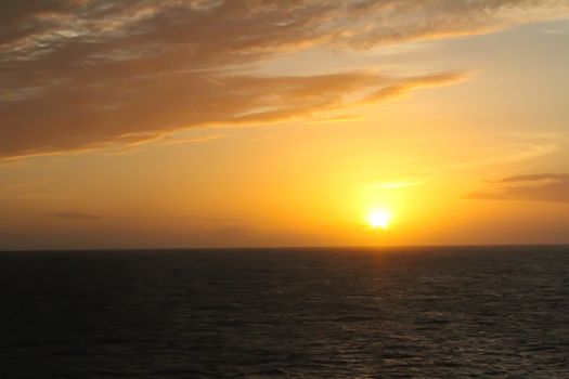 sunset on the sea