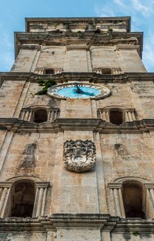 The belfry tower in old town Perast 