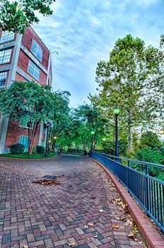 downtown of greenville south carolina around falls park