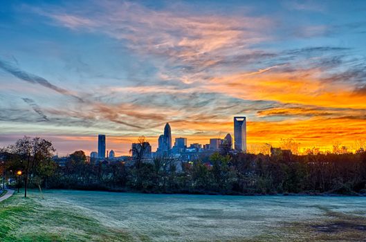 charlotte north carolina early  morning sunrise