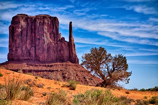 The unique landscape of Monument Valley Arizona USA