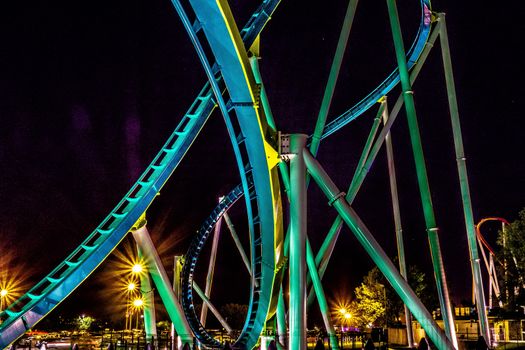 rollercoaster rides at an amusement park in south carolina