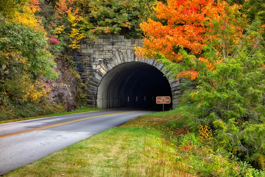 Tunnel on the Blue Ridge Parkway in North Carolina