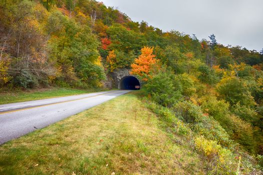 Tunnel on the Blue Ridge Parkway in North Carolina