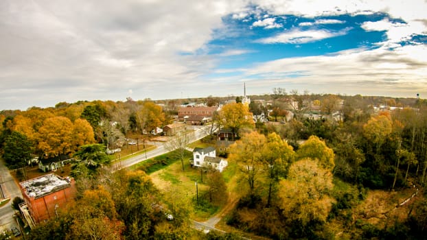 aerial view over white rose city york soth carolina