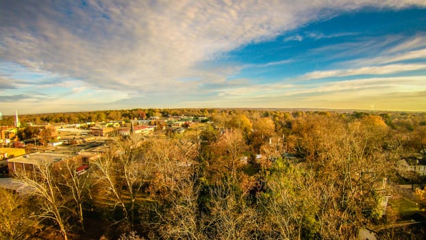 aerial view over white rose city york soth carolina