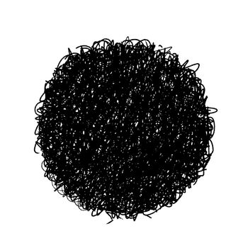 Hand drawing of circle doodle by pencil . use for background .