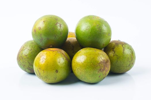 Image of Thai fruit , group of the green oranges , tasty and healthy