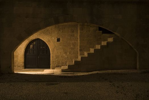 Greece, home to the arch and stairs in the old town.