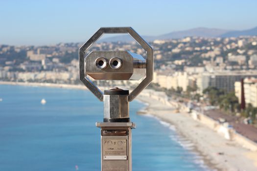 Coin Operated Binoculars at Nice, France