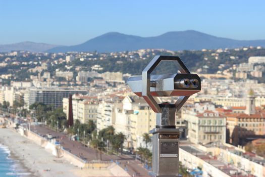Coin Operated Binoculars at Nice, France