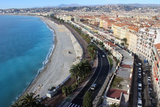 Aerial View of Promenade des Anglais, Nice