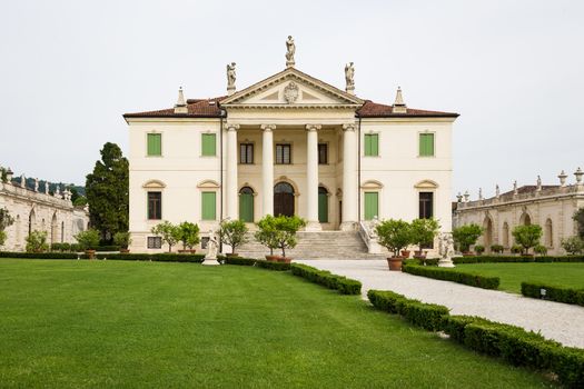 VICENZA, ITALY - MAY 13: Villa Cordellina Lombardi, built in 18th century on a design by architect Giorgio Massari on Wednesday, May 13, 2015.