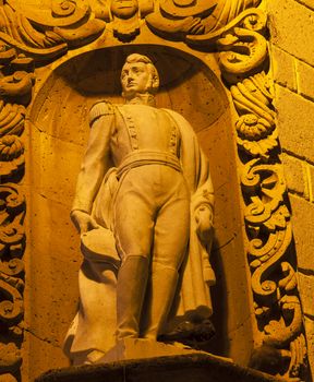 Ignacio Allende Statue Allende House San Miguel de Allende Mexico.  Allende led the Mexican War of Independence in 1810 against the Spanish authorities.  