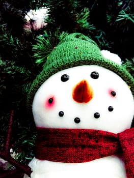 Merry Christmas snowman doll