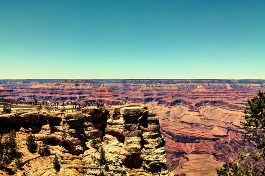 people enjoy the view of Grand Canyon national park,USA