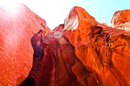 orange stone at Antelope canyon,USA