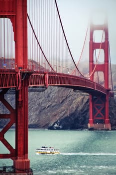 golden gate bridge San Francisco california USA in winter