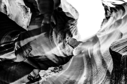 stone texture background in black and white at Antelope Canyon,USA