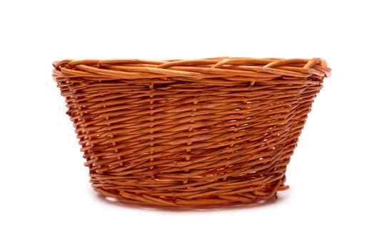 Empty basket isolated on white background