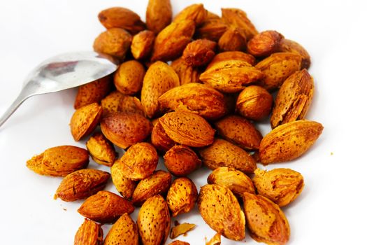 Dried nuts are spiced