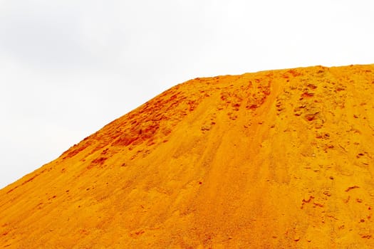 Sand dune on white background 