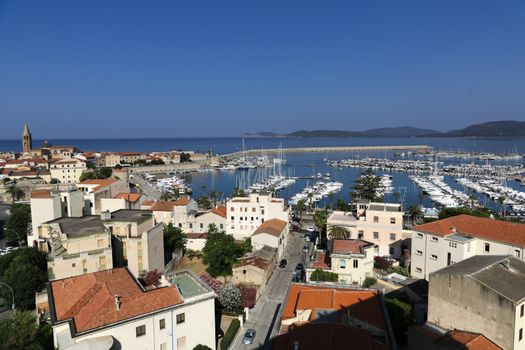 View on the city of Alghero in Sardinia