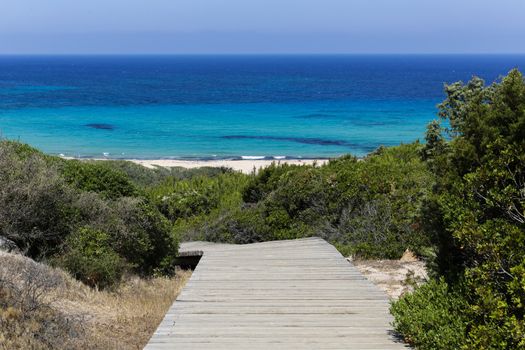 The Lu Littaroni beach in Sardinia, Italy.