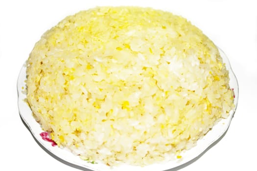 sticky rice traditional dishes of Vietnam, cooked with rice and green beans 