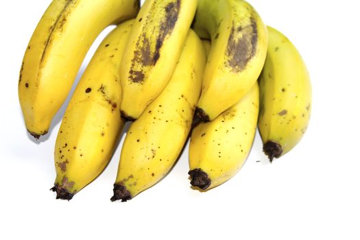 Ripe banana isolated on white background 


